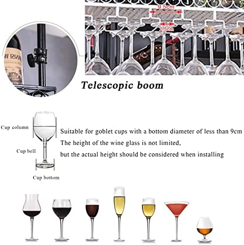 Suuim White Wine Rack Ceiling Hanging Storage