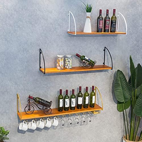 LASEVE Wall-Mounted Wine Rack 80Cm Industrial Rustic Design