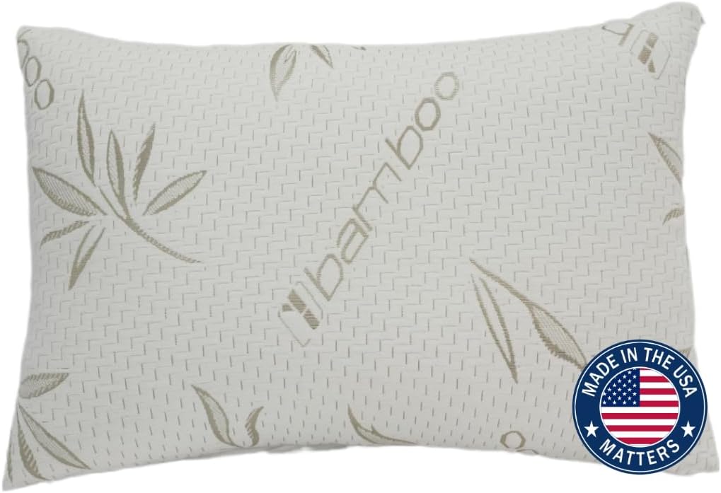 Sleep Touch Green Leaf Shredded Memory Foam Pillow Cool Supportive