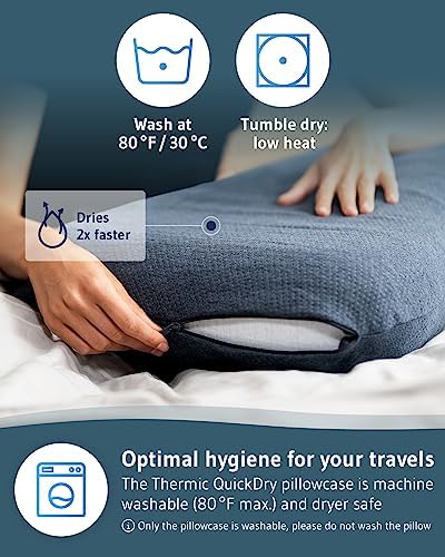 Stomach Sleeper Pillow MIZAR - Memory Foam with Thermoregulating Case