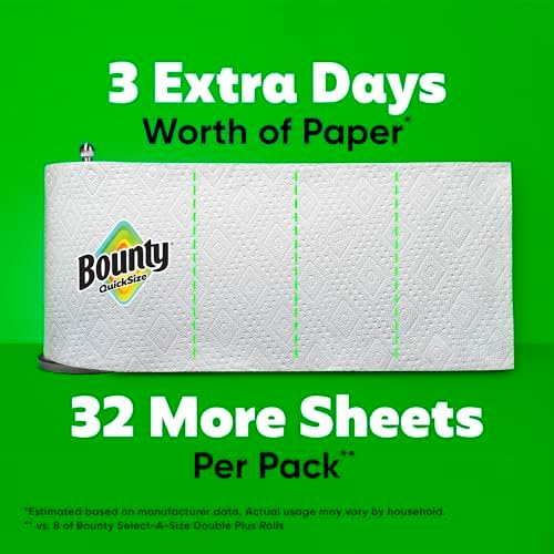 Bounty Quick Size Paper Towels White 8 Rolls