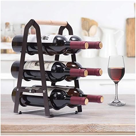 BOCbco Tabletop Wine Rack with 3 Tiers for 6 Bottles