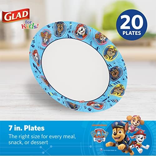 Glad Paw Patrol Paper Plates 7 Inch 20ct