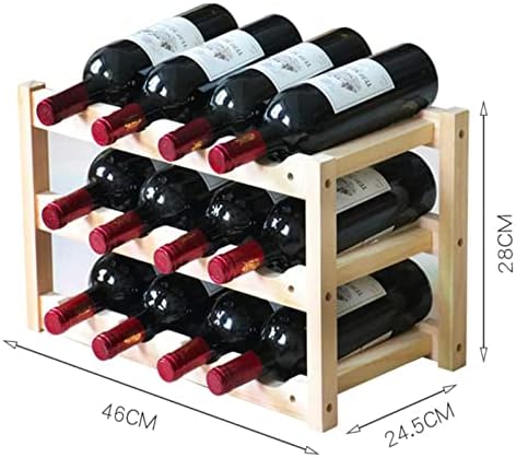 ALDEPO 12-Bottle Wood Wine Rack Christmas Reindeer Style