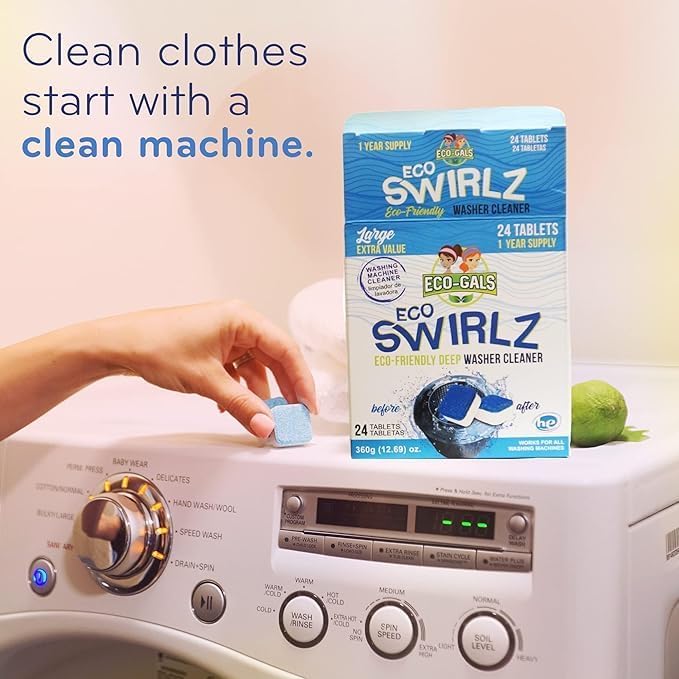 Eco-Gals Washing Machine Cleaner Tablets for Front Top Load Washers
