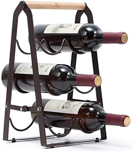 BOCbco Tabletop Wine Rack with 3 Tiers for 6 Bottles
