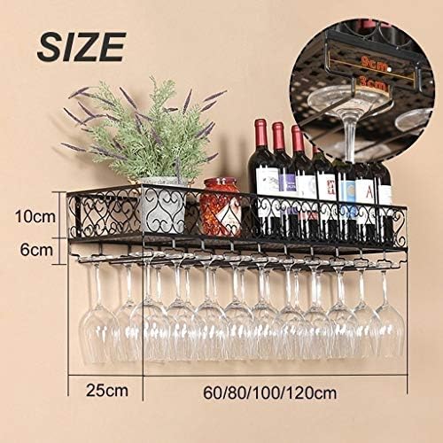 Wall Mounted Metal Wine Rack - Durable Rustic Design