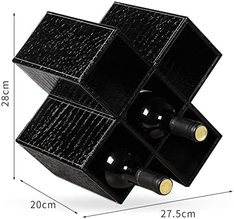 ALDEPO Wine Rack with 8 Slots and Geometric Design