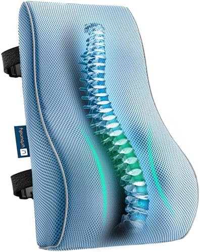 Bekweim Lumbar Support Pillow for Office Chair with Strap 1