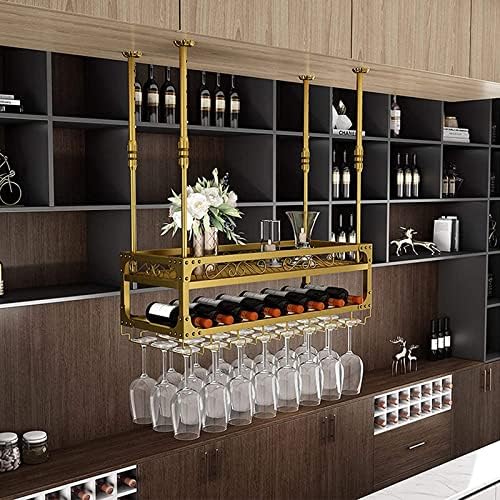 Adjustable 2-Layer Metal Wine Rack for Bar Kitchen Restaurant