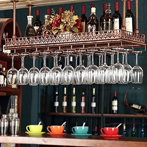 Wall-Mounted Wine Rack with Adjustable Hooks