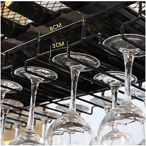 Suuim Hanging Wine Rack with Glass Holder and Shelf