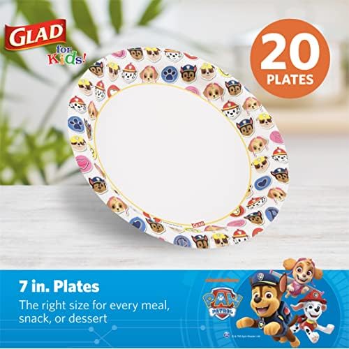 Glad Kids Paw Patrol Emoji Paper Plates 20ct