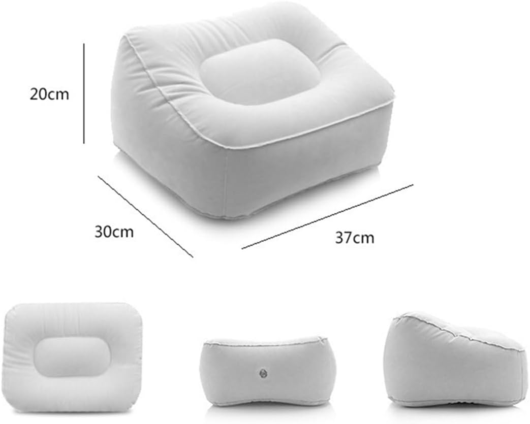 Coldchill Inflatable Travel Foot Rest Pillow - Gray 1PCS