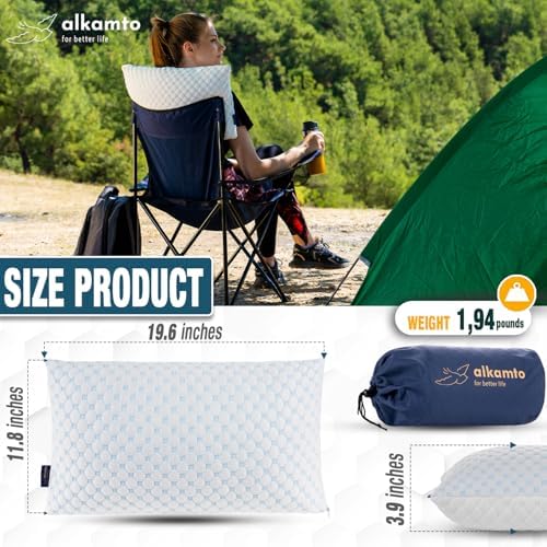 Cooling Shredded Memory Foam Pillow Adjustable Gel Travel-Ready