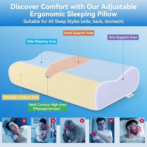 Zibroges Cervical Neck Pillow - Adjustable Orthopedic Support