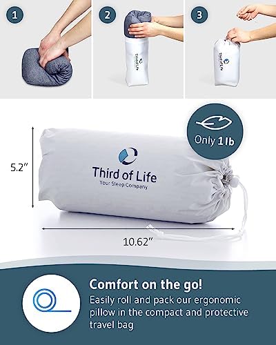 Stomach Sleeper Pillow MIZAR - Memory Foam with Thermoregulating Case