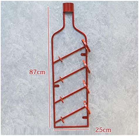 ALDEPO Wall-Mounted Wine Rack 4 Bottles Metal