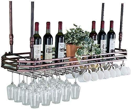 Suuim Wall Mounted Wine Rack with Glass Holder and Shelf 1