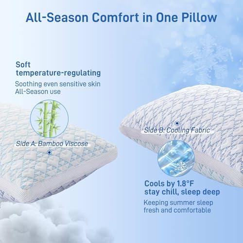Ankwos Adjustable Shredded Memory Foam Bamboo Viscose Pillow
