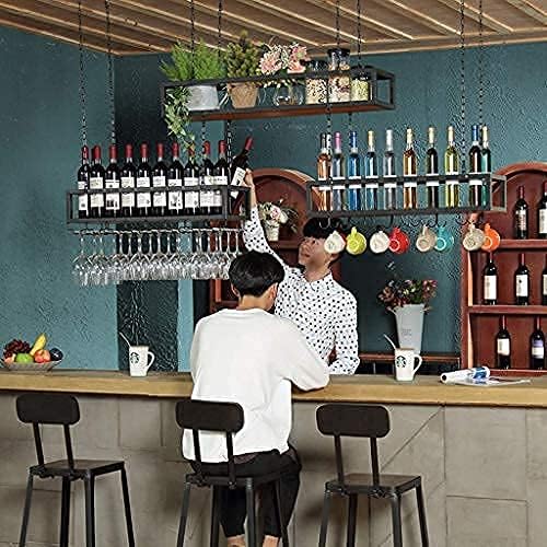Industrial Style Wall-Mounted Wine Rack