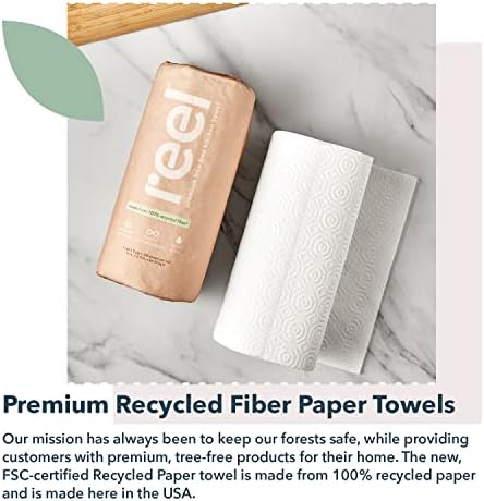 Reel Premium Recycled Paper Towels - 12 Rolls 2-Ply Tree-Free