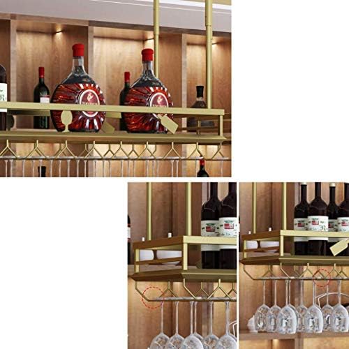 Wall-Mounted Wine Rack with Hanging Stemware Holder