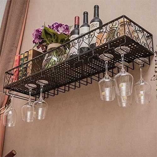 Wall Mounted Metal Wine Rack - Durable Rustic Design
