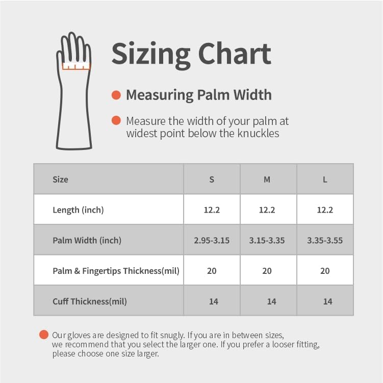 ANBOSON 14mil Non-Slip Latex Dishwashing Gloves 1