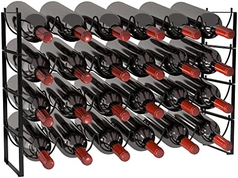 TONLEA 4-Tier Wine Rack - 3-in-1 Stackable Storage