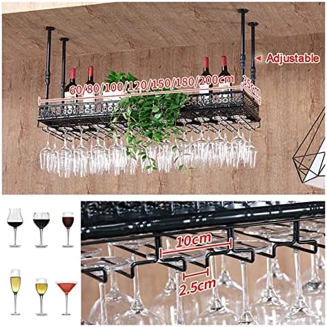 ALDEPO Wall-Mounted Wine Glass Rack 48 Glasses
