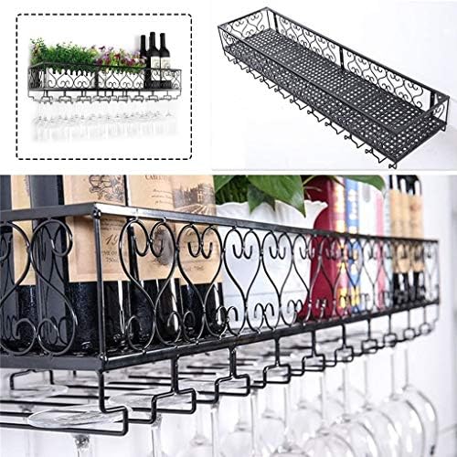 BOCbco Wall Floating Wine Rack with Glass Holder