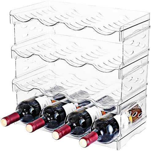 Baosia Stackable Wine Rack Organizer 4 Tiers 16 Bottles
