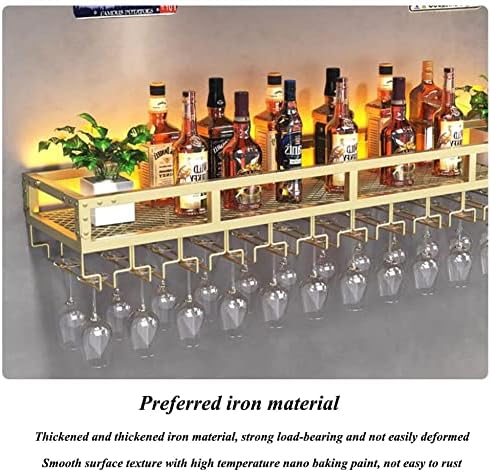 ZJDYDY Wall-Mounted Wine Rack with LED Light
