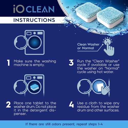iO CLEAN Washing Machine Tablets 24 Pcs - Deep Clean and Descaler