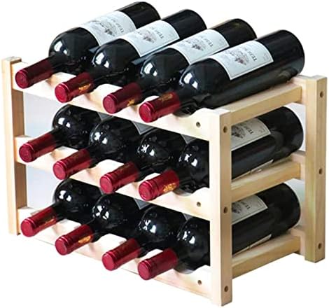 ALDEPO 12-Bottle Wood Wine Rack Christmas Reindeer Style