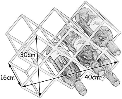 BOCbco Tabletop Wine Rack Holder 8 Bottles Rose Gold