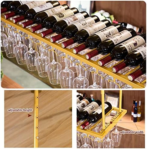 Sturdy Metal Ceiling Wine Rack with Adjustable Boom