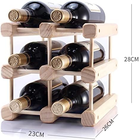 ALDEPO 8 Bottle Freestanding Wine Rack Solid Wood
