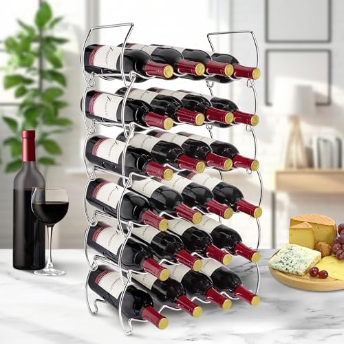 Sorbus Copper 3-Tier Wine Rack - Holds 12 Bottles