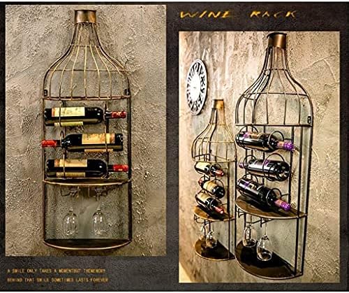 GAXQFEI Wall-Mounted Wine Rack with Bottle Holder