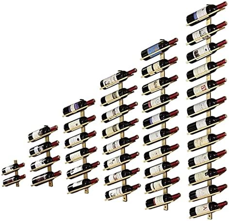 ALDEPO Gold Wall-Mounted Wine Rack with 2 Bottles