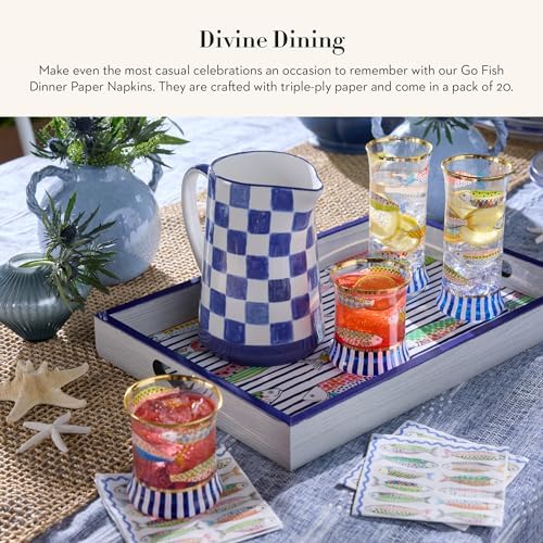 MACKENZIE-CHILDS Go Fish Dinner Napkins