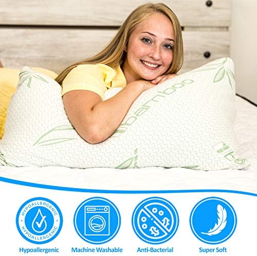 Queen Size Bamboo Rayon Pillow with Shredded Memory Foam