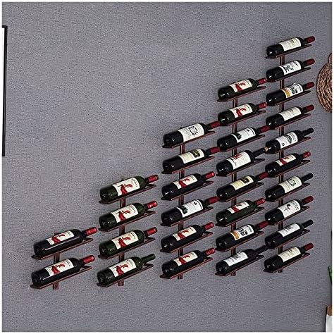 ALDEPO Wall-Mounted Wine Rack - 6 Bottles Bronze Wrought Iron