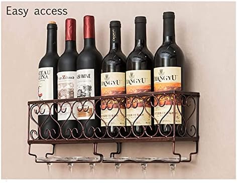 ALDEPO Wall-Mounted Wine Rack with Iron Frame