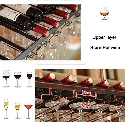 Wine Rack Ceiling Metal Frame 12 Bottles 36 Glasses