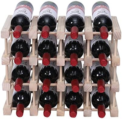 Guilai 16-Bottle Wood Wine Rack Cabinet