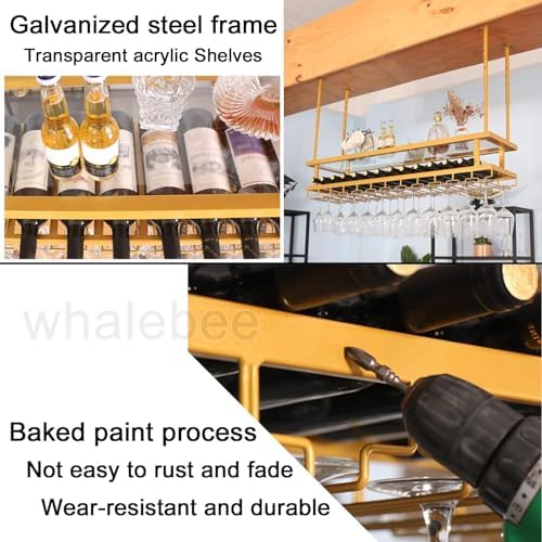Whalebee Adjustable Wine Glass Rack for Home Storage