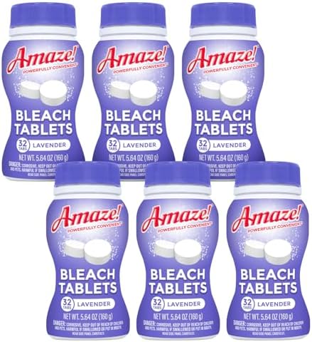 AMAZE Ultra Concentrated Bleach Tablets 6 Bottles Lavender Scent 1